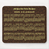 2025 Monatlicher Kalender Kaffeemaschine Kaffee ei Mousepad (Vorne)