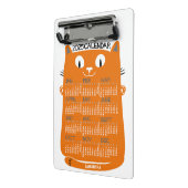 2025 Monatlicher Kalender Mittelalterliche Orangen Mini Klemmbrett (Gewinkelt2)