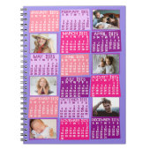 2025 Monatlicher Kalender Niedlich Mod 6 FotoColla Notizblock (Vorderseite)