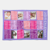 2025 Monatlicher Kalender Niedliche Mod FotoCollag Geschirrtuch (Horizontal)