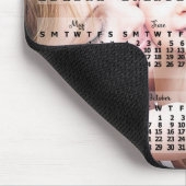 2025 Monatlicher Kalender Schwarzer Text hinzufüge Mousepad (Ecke)