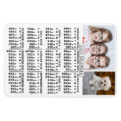 2025 Monatlicher Kalender weiß | Fotovorlage Magnet (Horizontal)