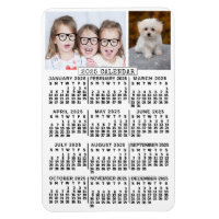 2025 Monatlicher Kalender weiß | Fotovorlage