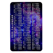 2025 Monatlicher Kalender Weltraumnebel Magnet (Vertikal)