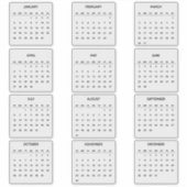 2025 Monatlicher klarer Kalender Transparenter Pla Aufkleber (Vorderseite)