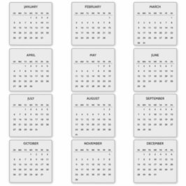 2025 Monatlicher klarer Kalender Transparenter Pla Aufkleber
