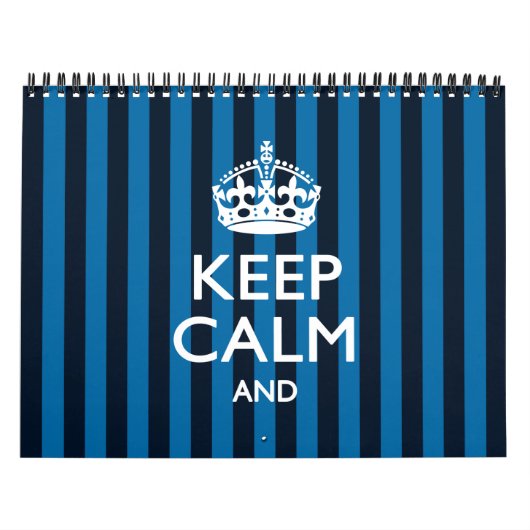 2025 Monatlicher Personalisierter BEHALT CALM Blue Kalender (Titelbild)