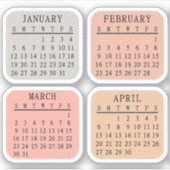 2025 Monatlicher Zeitschriftenkalender Bujo Planer Aufkleber (Vorderseite)