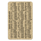 2025 Monatskalender Leichte Kaffeebohnen Magnet (Vertikal)
