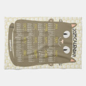 2025 Monatskalender Mitte des Jahrhunderts Geschirrtuch (Horizontal)