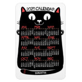 2025 Monatskalender Mittelalterliche Schwarze Katz Magnet (Vertikal)