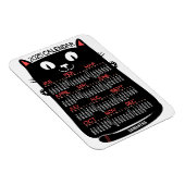 2025 Monatskalender Mittelalterliche Schwarze Katz Magnet (Rechte Seite)