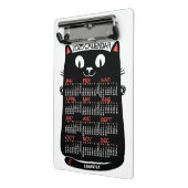 2025 Monatskalender Mittelalterliche Schwarze Katz Mini Klemmbrett (Gewinkelt2)