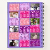 2025 Monatskalender Niedliche Mod 12 FotoCollage Notizblock (Rückseite)