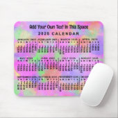 2025 Monatskalender Regenbogen der Malerei Custom Mousepad (Mit Mouse)