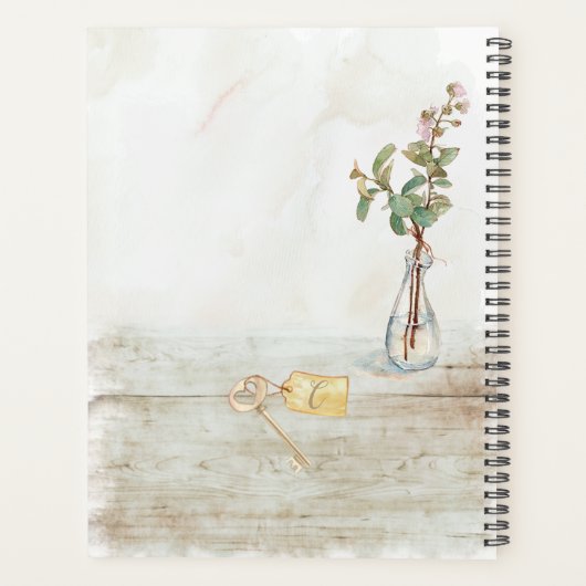 2025 Monogramm Name Kaffee Kuchen Planer (Rückseite)