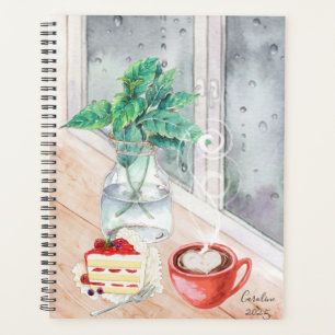 2025 Monogramm Name Kaffee Kuchen Planer