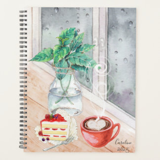 2025 Monogramm Name Kaffee Kuchen Planer