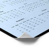 2025 Montag-Kalender-Poster Poster (Ecke)