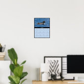2025 Montag-Kalender-Poster Poster (Heimbüro)
