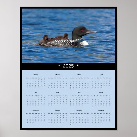 2025 Montag-Kalender-Poster Poster (Vorne)
