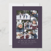 2025 motivierend Foto-Collage Pflaume Feiertagskarte (Vorderseite)