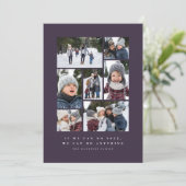 2025 motivierend Foto-Collage Pflaume Feiertagskarte (Stehend Vorderseite)