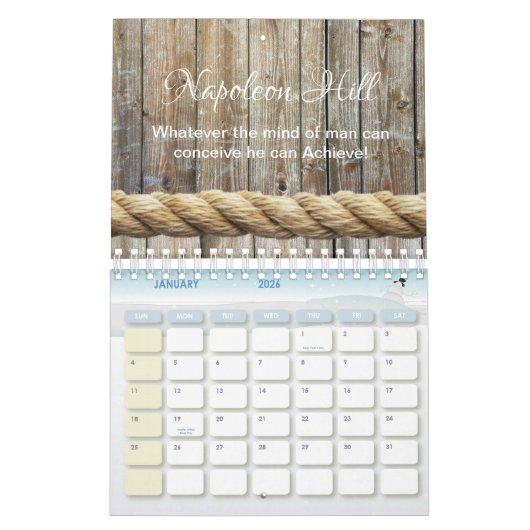 2025 Napoleon Hill, was auch immer der Mensch erfa Kalender (Jan 2026)