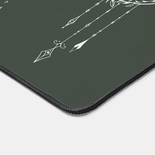 2025 Navy Green Moon Calendar Schreibtischunterlage (Ecke)