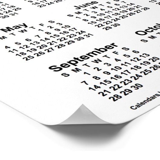 2025 Nebraska Sandhills Calendar von Janz Poster (Ecke)