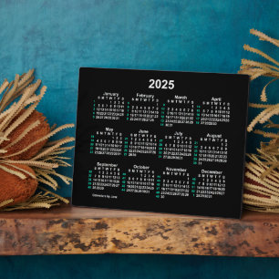 2025 Neon 52 Week ISO Desk Calendar by Janz 8x10 Fotoplatte