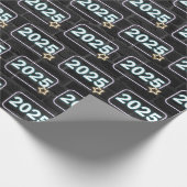 2025 Neon Sign on Brick Geschenkpapier (Ecke)