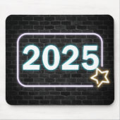 2025 Neon Sign on Brick Mousepad (Vorne)