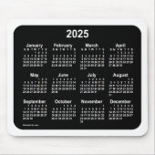 2025 Neon White Calendar von Janz Two Tone Mousepad (Vorne)