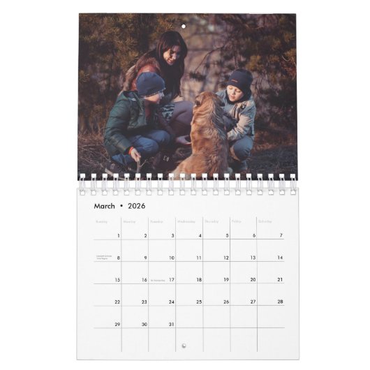 2025 Neue Jahr Einfache moderne Multi 3 FotoCollag Kalender (Mär 2026)