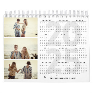 2025 Neue Jahr Einfache moderne Multi 3 FotoCollag Kalender