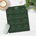 2025 Neuer Minimalistischer Wald - Grünkalender Mousepad<br><div class="desc">🌟 Dies ist für 2025 🌟 2025 Modern Simple Forest Green und White Calendar Mouse Pad mit einem einfachen,  minimalistischen Kalender im Jahr auf einen Blick. Die Farben sind alle anpassbar. Bitte kontaktieren Sie uns unter cedarandstring@gmail.com ,  wenn Sie Hilfe beim Design oder den passenden Produkten benötigen.</div>
