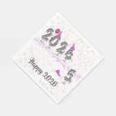 2025 Neujahrsfest Party Spaß Serviette (Ecke)