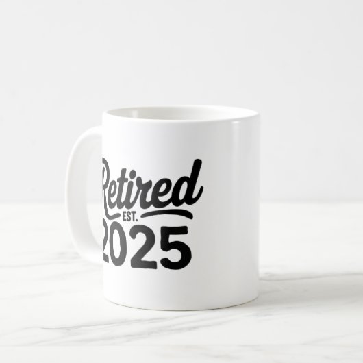 2025 nicht mehr mein Problem, EST 2025 Kaffeetasse (Vorderseite Links)