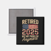 2025 nicht mehr mein Problem mit der US-Flagge R Magnet (Vorderseite/Rückseite)