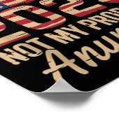 2025 nicht mehr mein Problem mit der US-Flagge R Poster (Ecke)