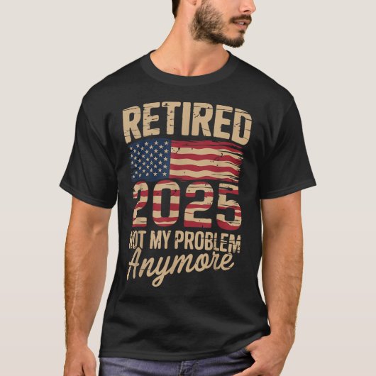 2025 nicht mehr mein Problem mit der US-Flagge R T-Shirt (Vorderseite)