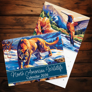 2025 North American Wildlife Two Page Large Kalender