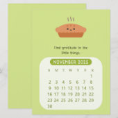 2025. November Monatlicher Motivierend Kalender Einladung (Vorne/Hinten)