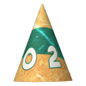 2025 NYE Party Hut in SUNSET STRIPPED Partyhütchen (Vorderseite)