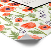 2025 Orange Poppies Calendar Poster (Ecke)