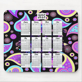 2025 Paisley-Designkalender Mousepad