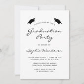 2025 Party für das moderne Foto - Weißer Schwarzer Einladung (Vorderseite)