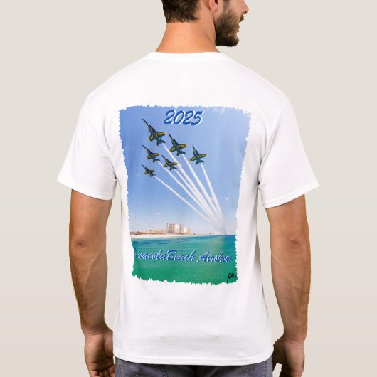 2025 Pensacola Beach Airshow T - Shirt - Blue Ange (Rückseite)