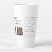 2025 Personalisierte Foto Kalender-Tasse Milchtasse (Vorderseite)